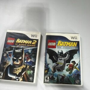 LEGO Batman 1 And 2 DC Super Heroes Nintendo Wii Complete With Manuals